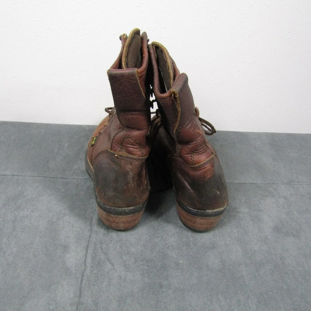Ad-Tec Logger Boots Kids Size 11 Brown Leather Lace Up Work Boots 4173
